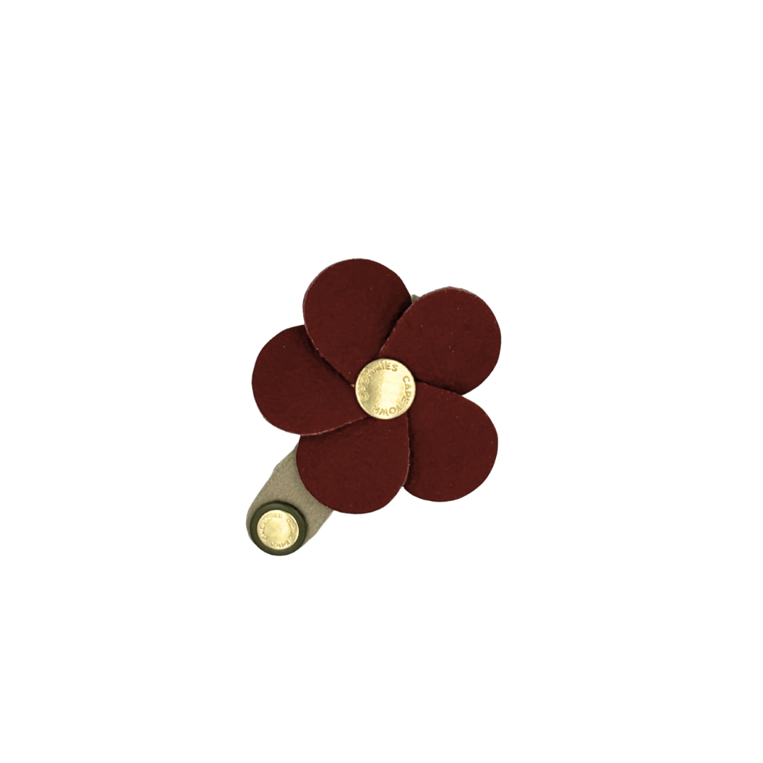 Leather Flower Charm