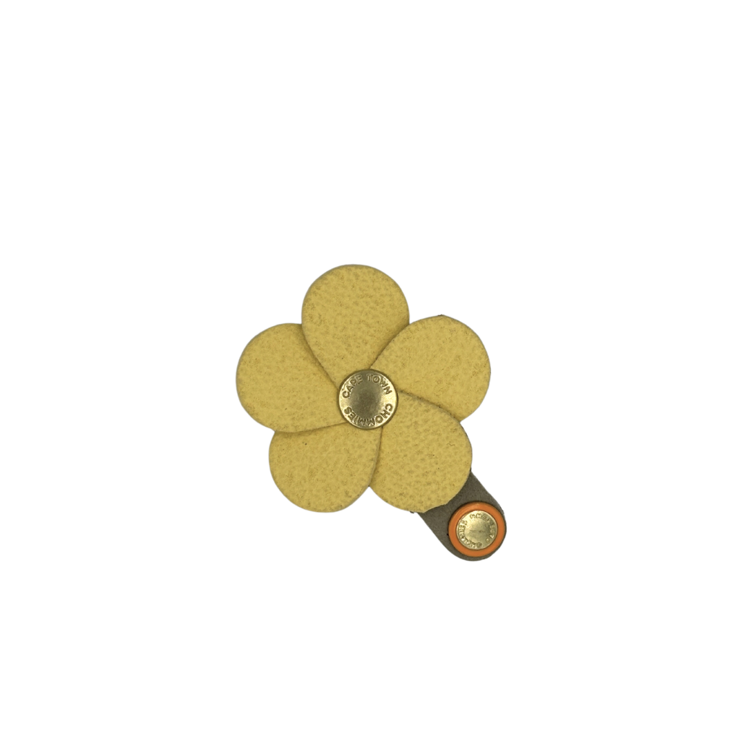 Leather Flower Charm