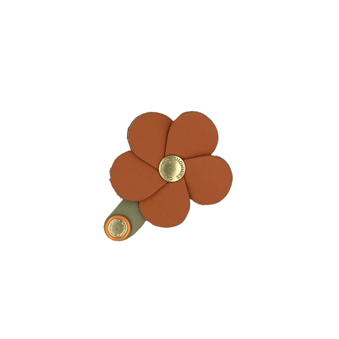 Leather Flower Charm