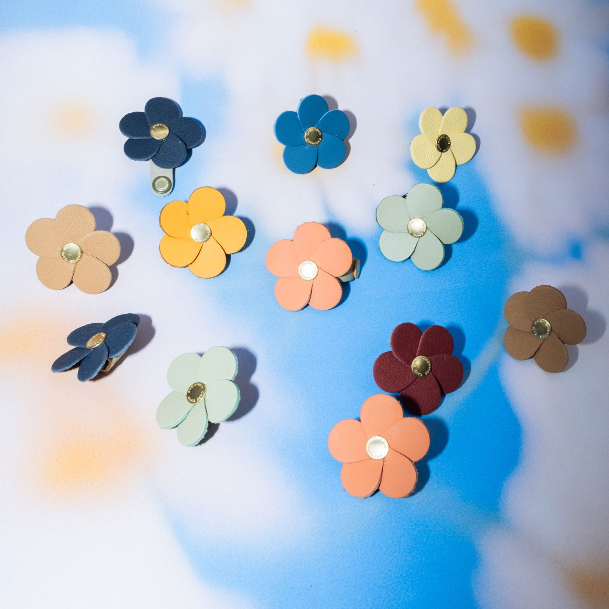Leather Flower Charm