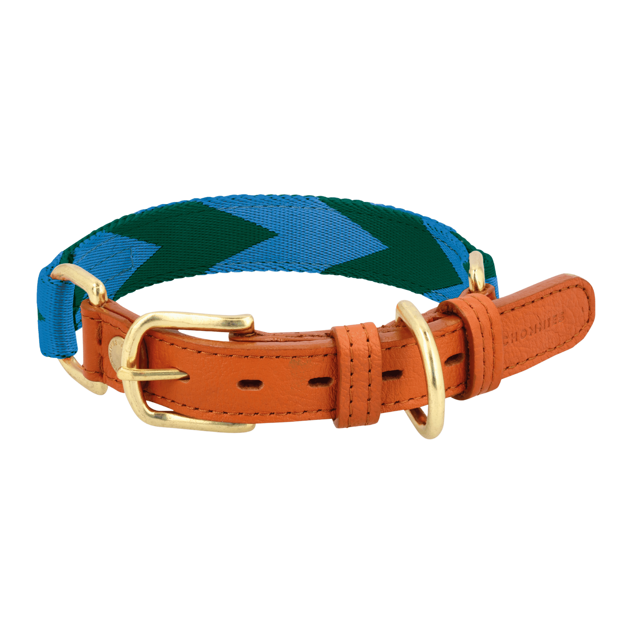 Adjustable Dog Collar | Blue & Green