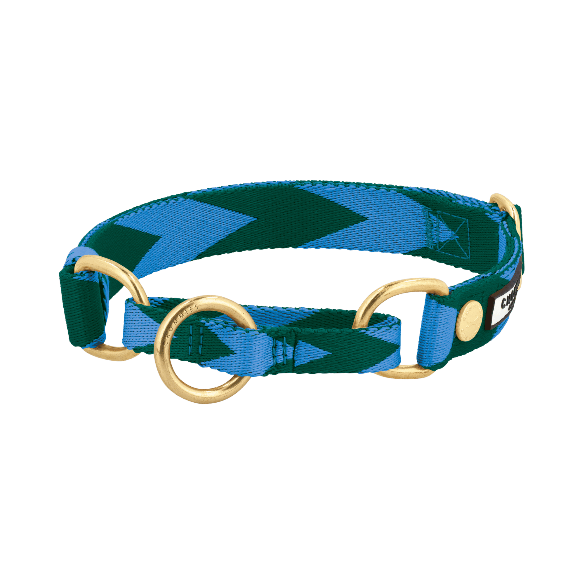 Adjustable Martingale Collar | Blue & Green
