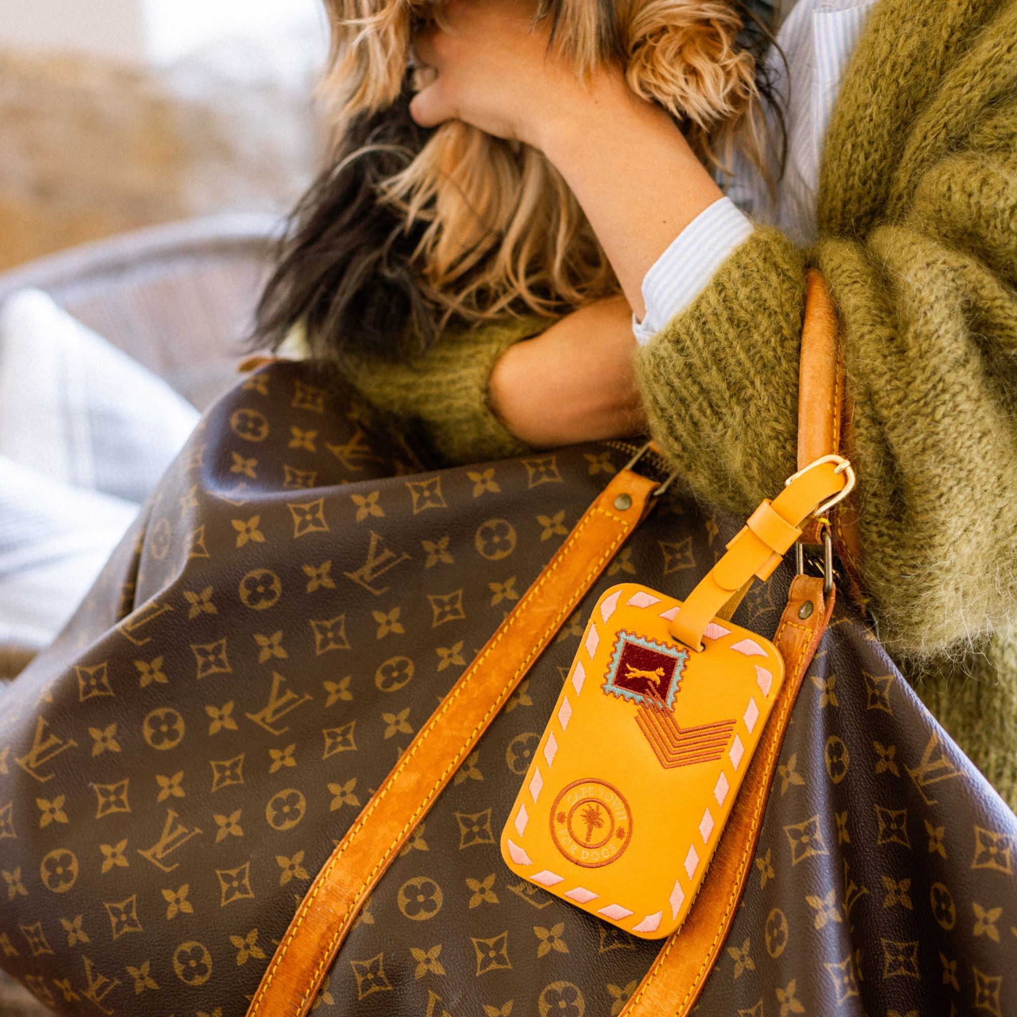 Embroidered Luggage Tag | Kumquat