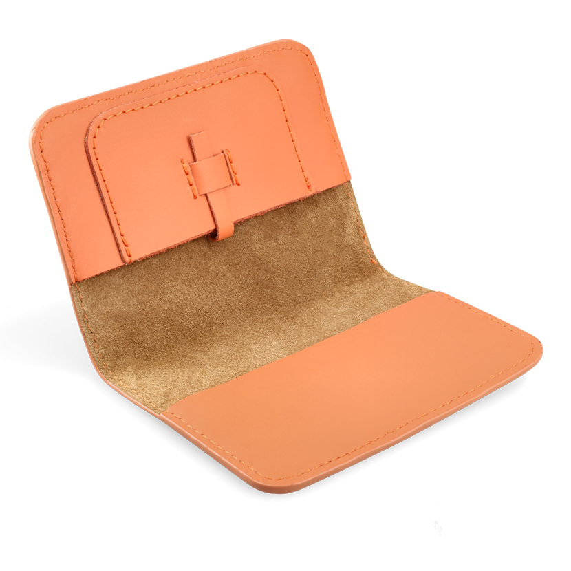 Embroidered Passport Holder | Apricot
