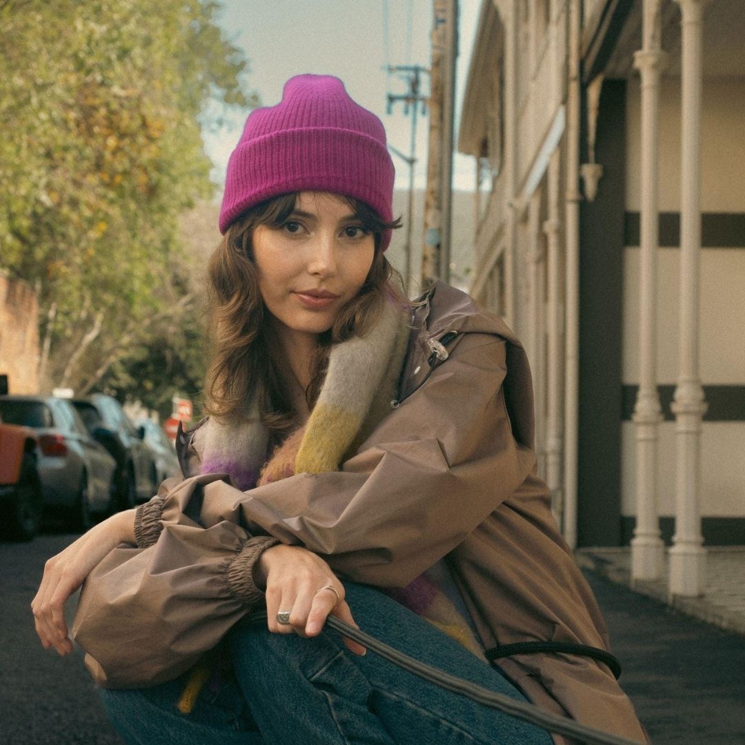 Cashmere Beanie | Mulberry Crush