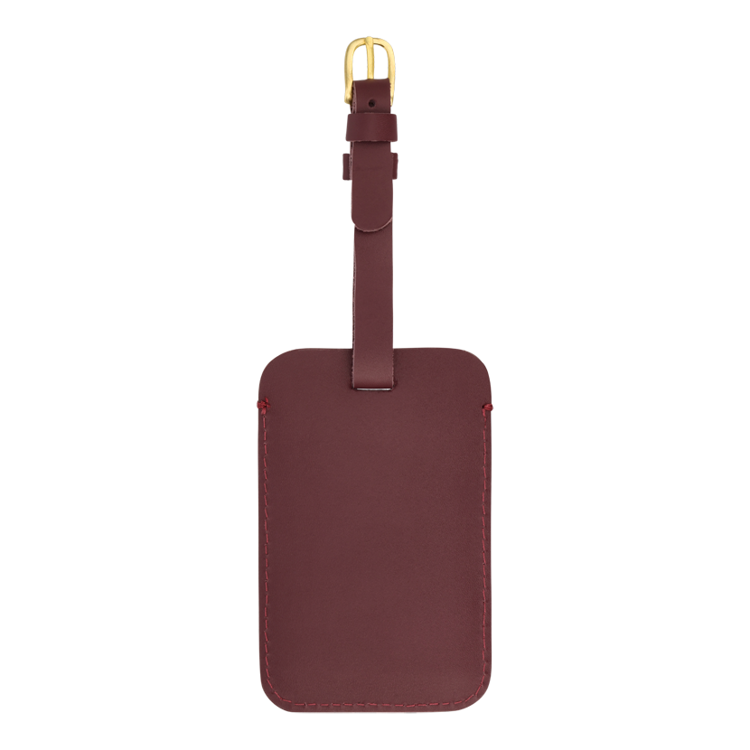 Plain Luggage Tag | Burgundy