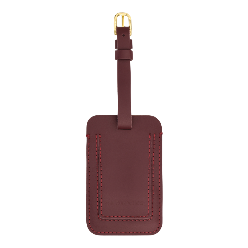 Plain Luggage Tag | Burgundy