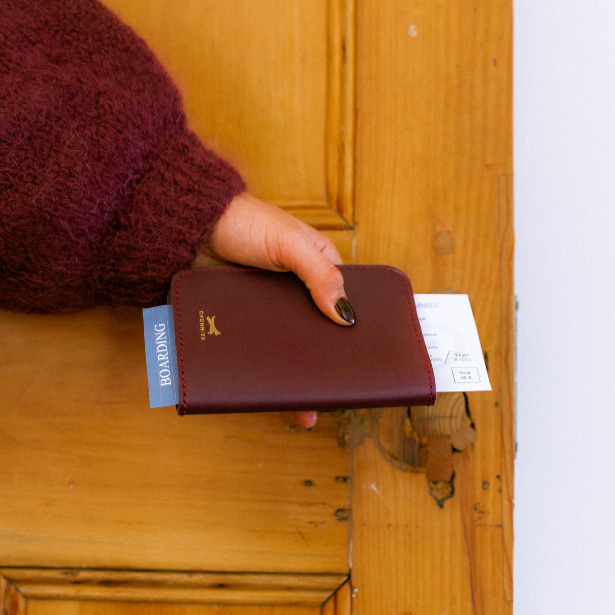 Plain Passport Holder | Burgundy