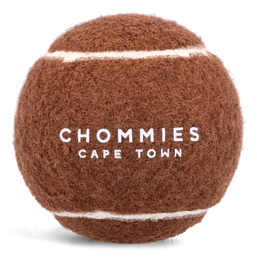 Chommies Branded Tennis Ball | Chocolate Brown