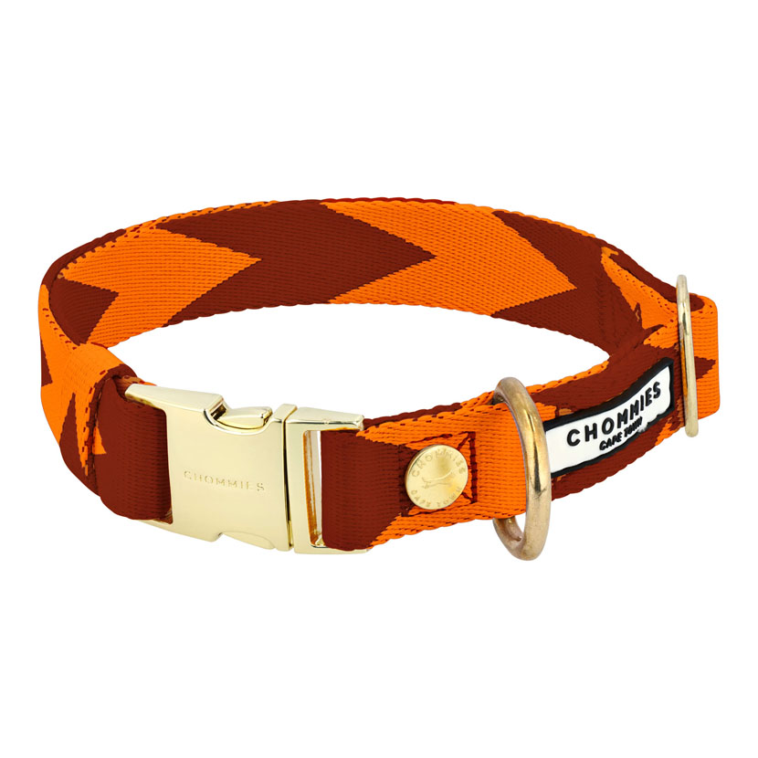 Adjustable Quick-Release Collar | Orange & Cognac