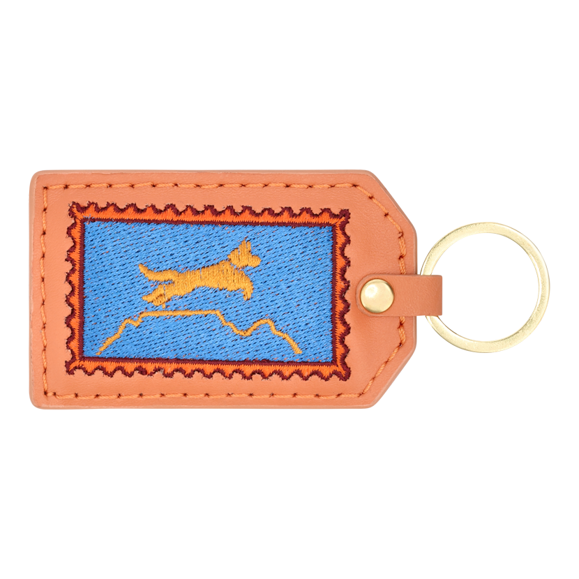 Embroidered Keyring | Apricot