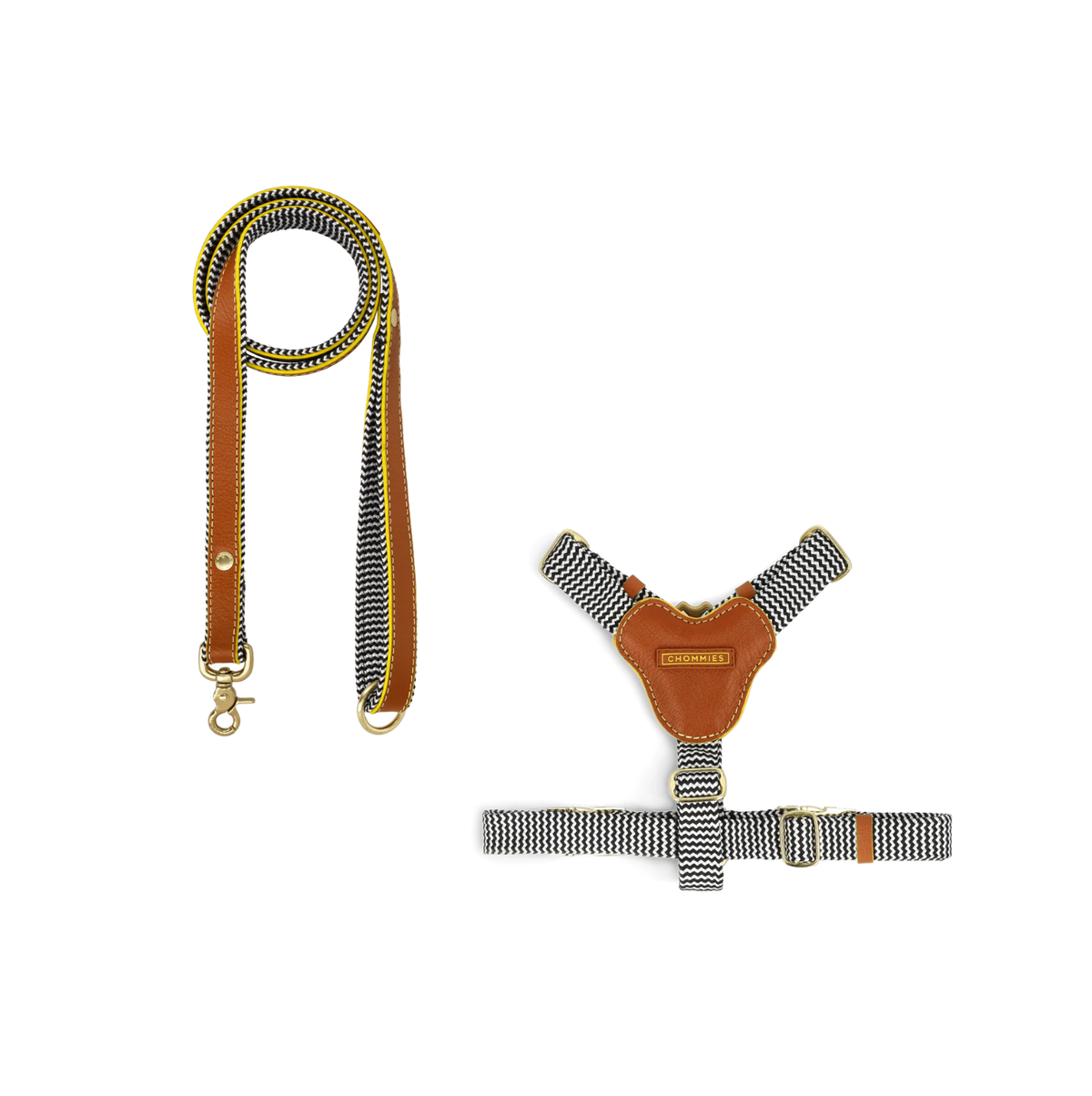 Dog Harness & Leash Bundle | Cognac West