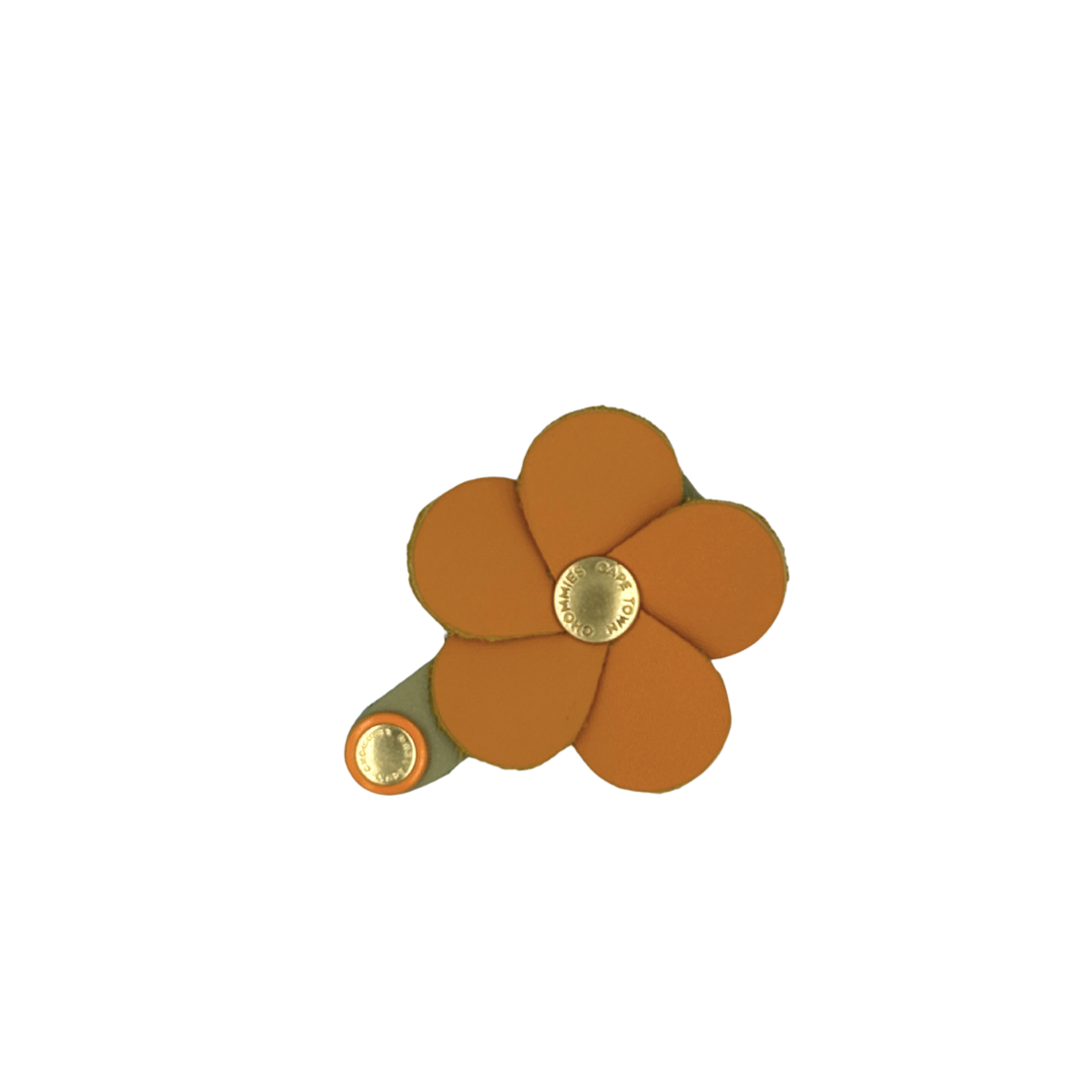 Leather Flower Charm