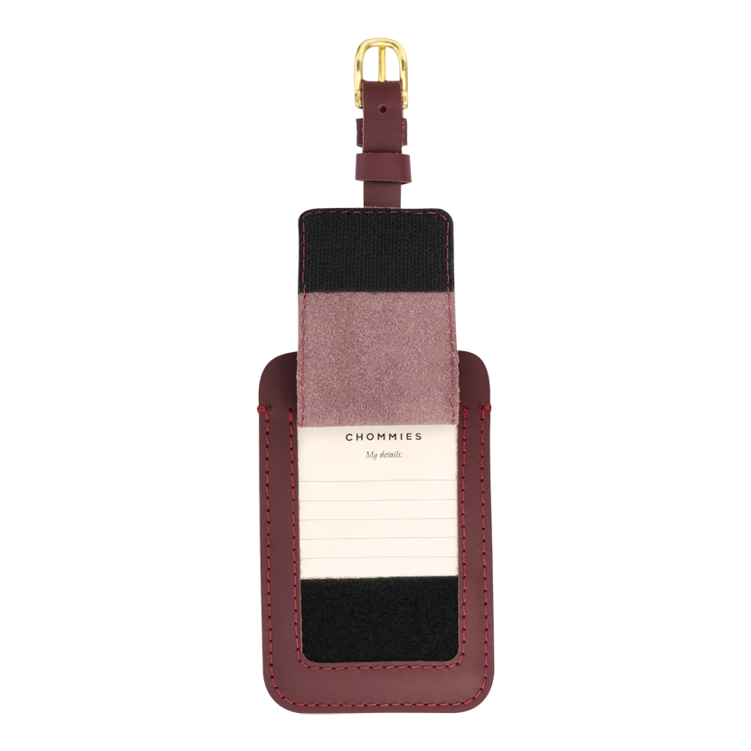 Plain Luggage Tag | Burgundy