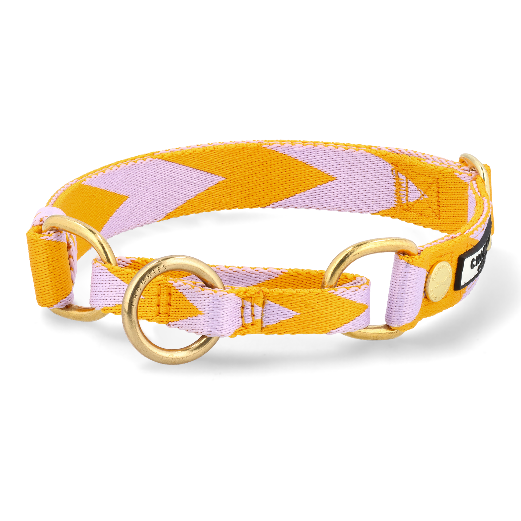 Adjustable Martingale Collar | Lilac & Yellow