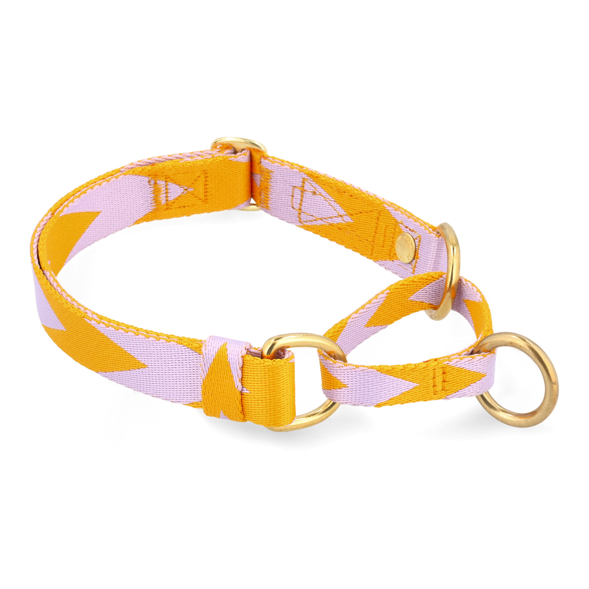 Adjustable Martingale Collar | Lilac & Yellow