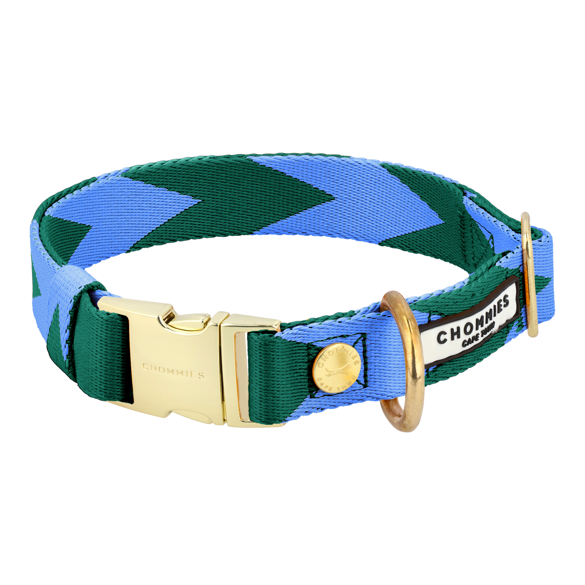 Adjustable Quick-Release Collar | Blue & Green