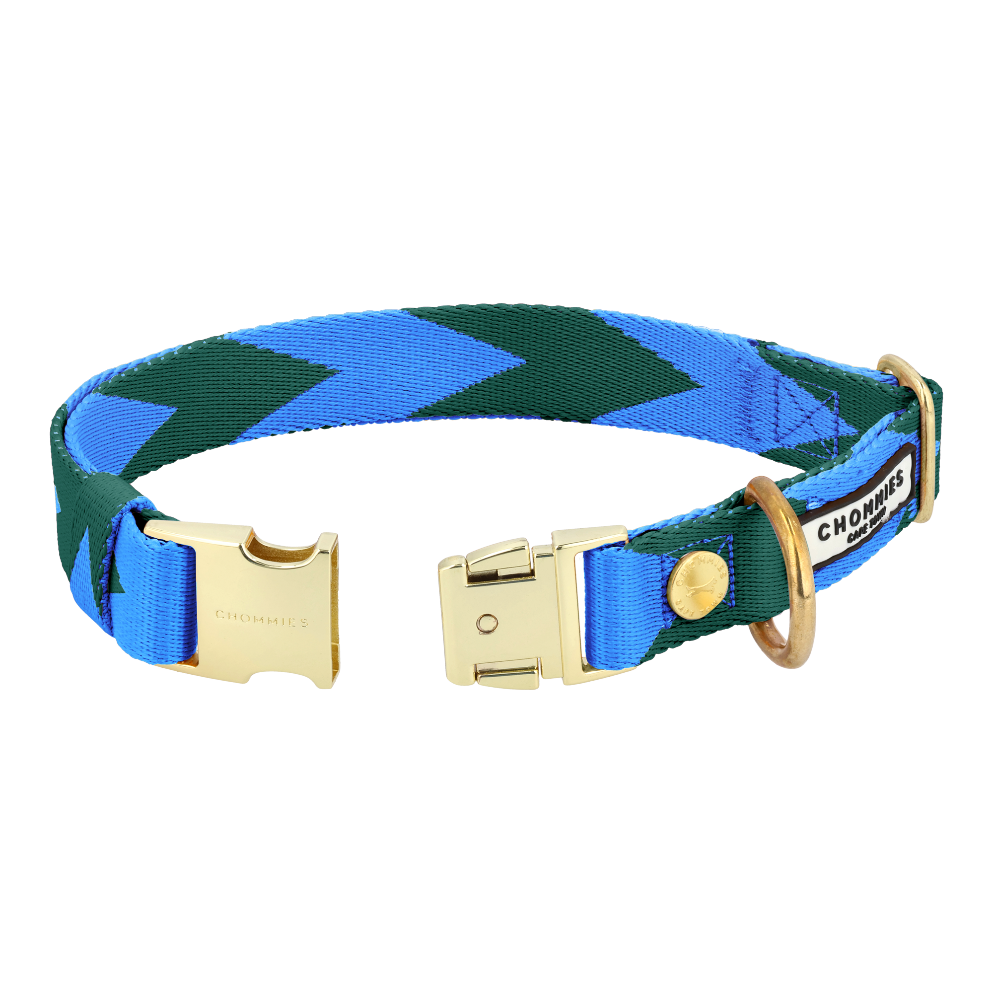 Adjustable Quick-Release Collar | Blue & Green