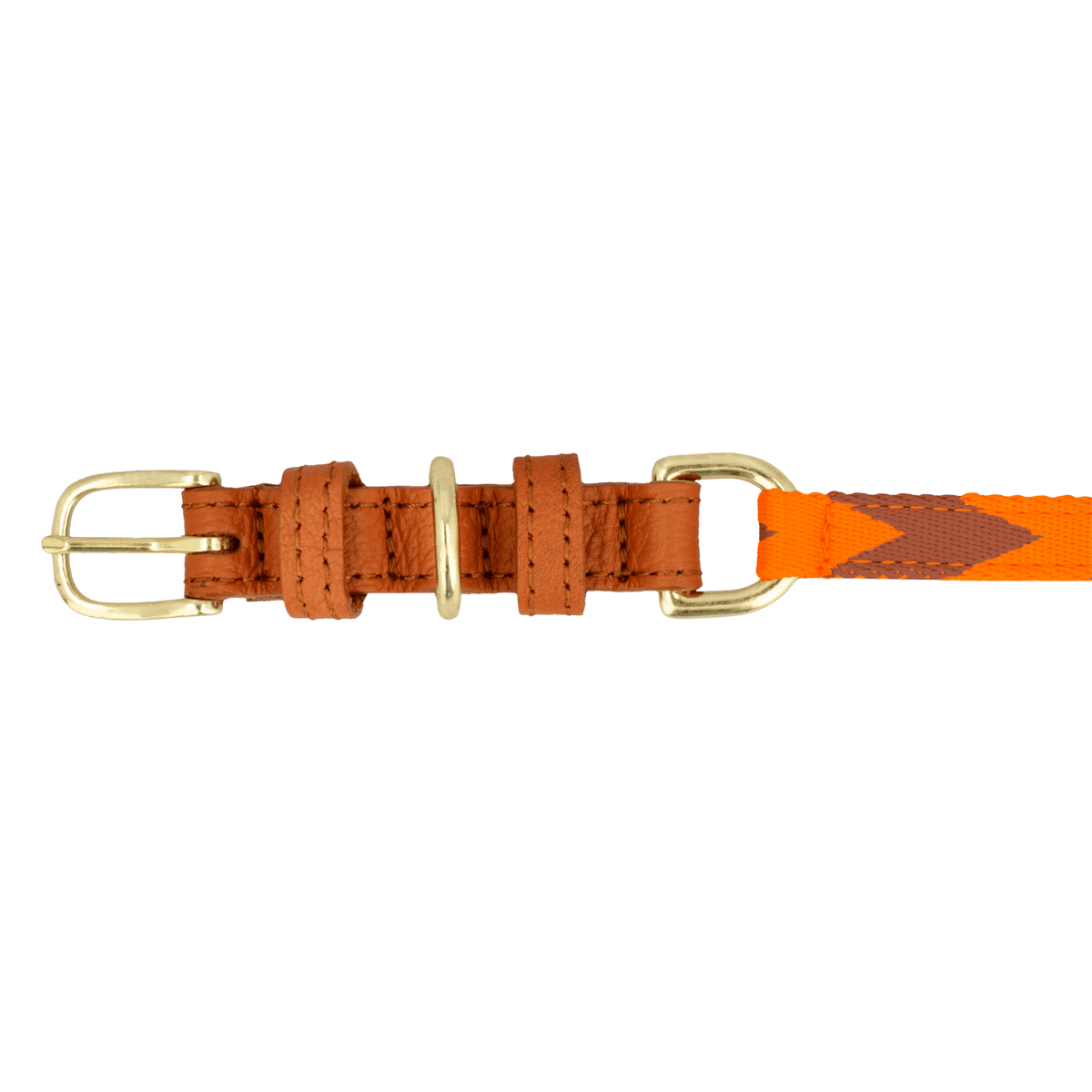 Adjustable Dog Collar | Orange & Cognac