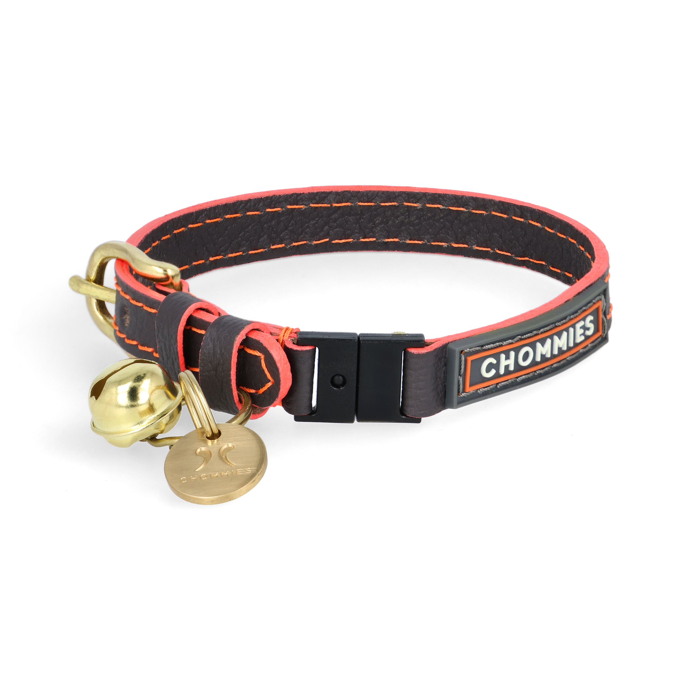 Adjustable Quick-Release Leather Cat Collar | Grey Z
