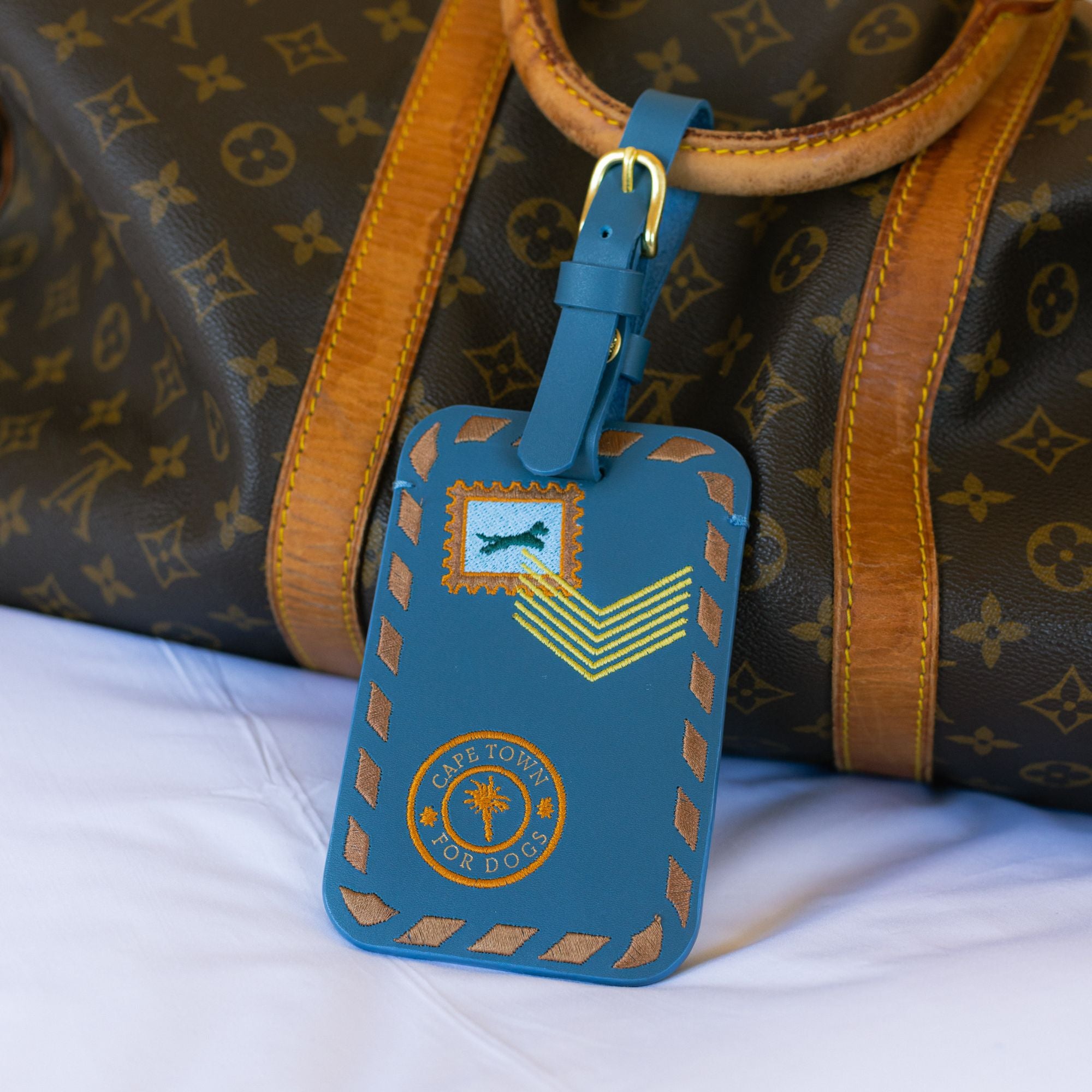 Embroidered Luggage Tag | Bloublommetjie