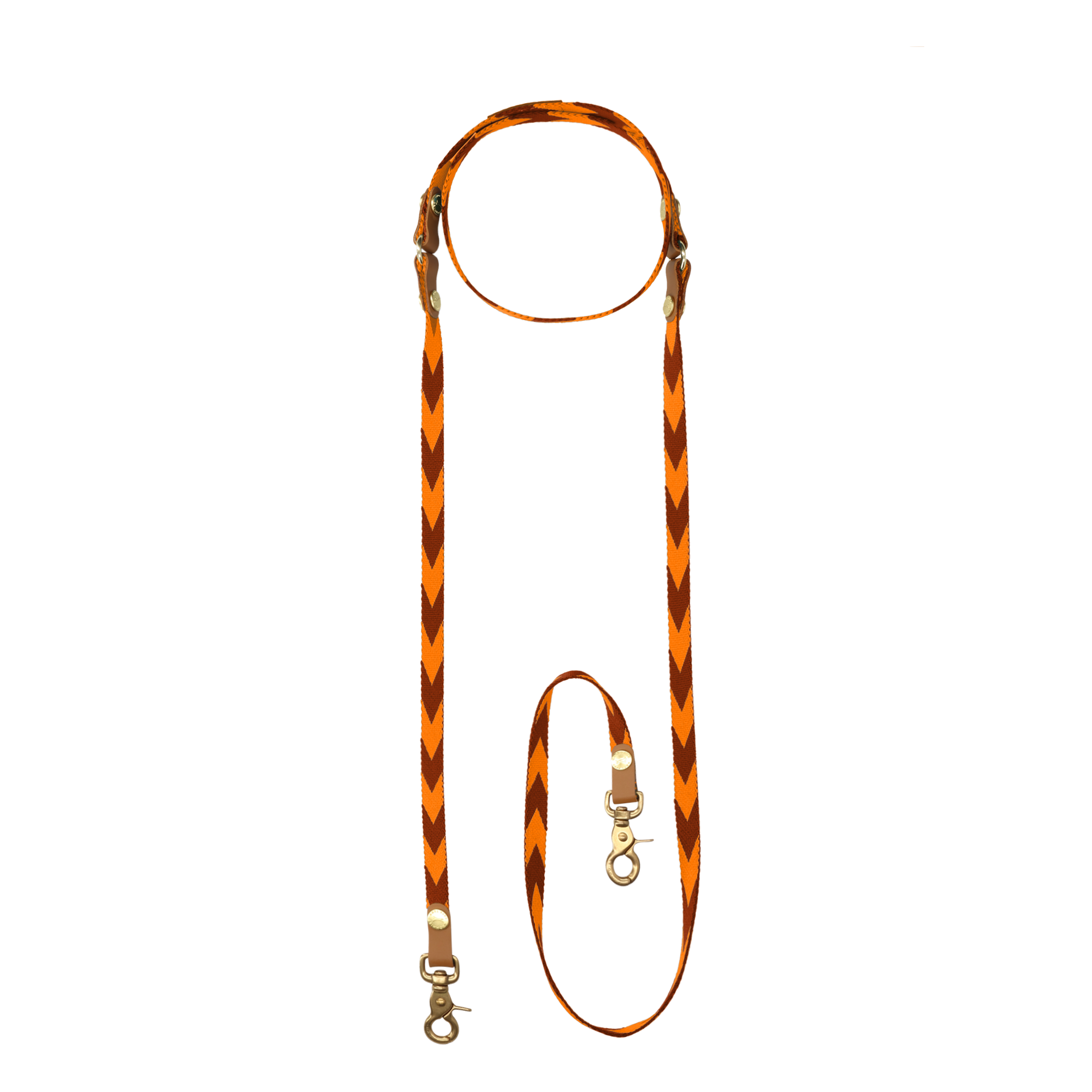 HandsFree Dog Leash | Orange & Cognac Mini