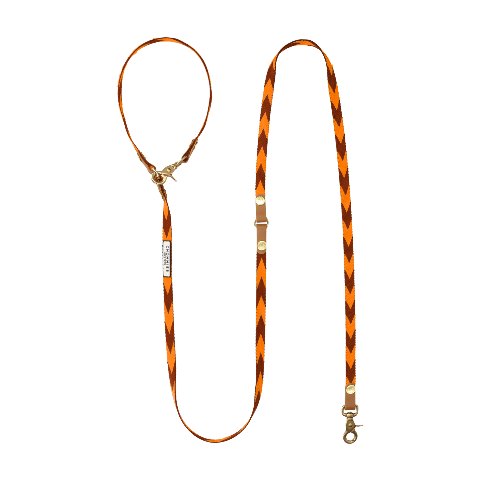 HandsFree Dog Leash | Orange & Cognac Mini