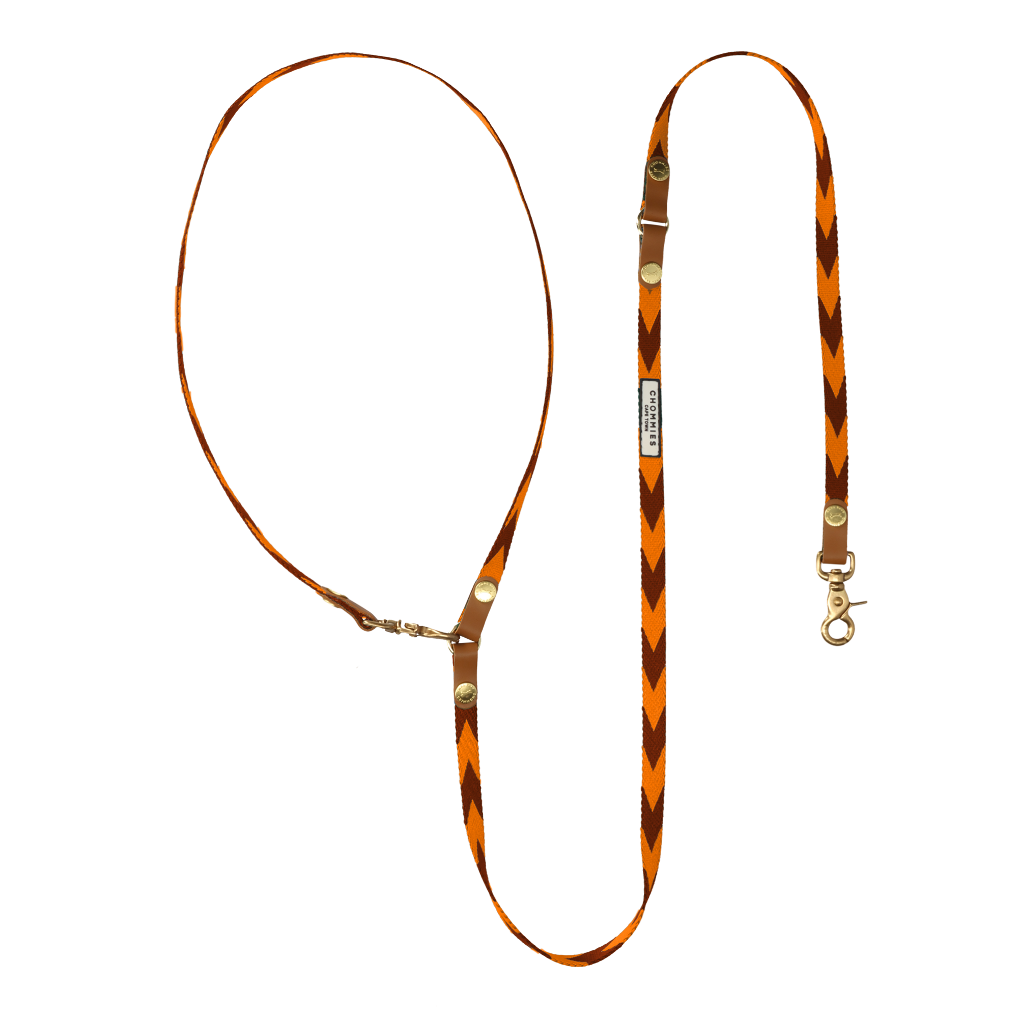 HandsFree Dog Leash | Orange & Cognac Mini