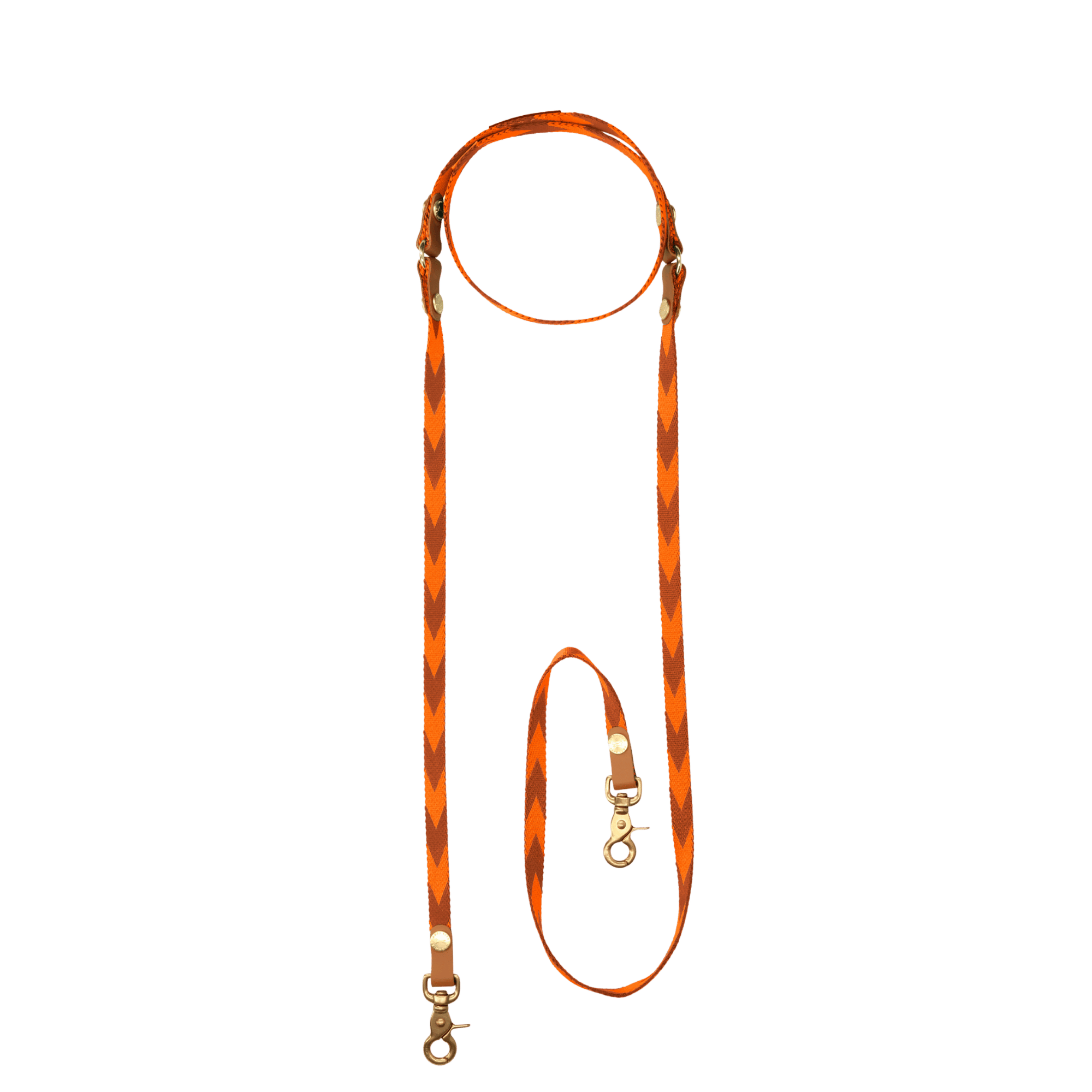 HandsFree Dog Leash | Orange & Cognac Mini