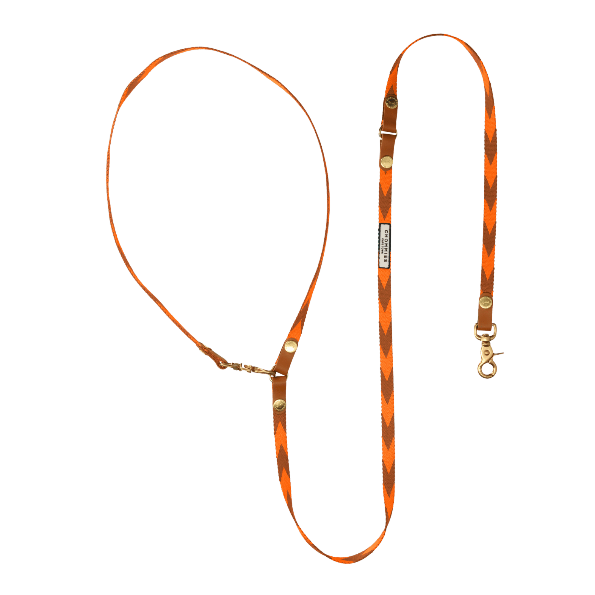 HandsFree Dog Leash | Orange & Cognac Mini