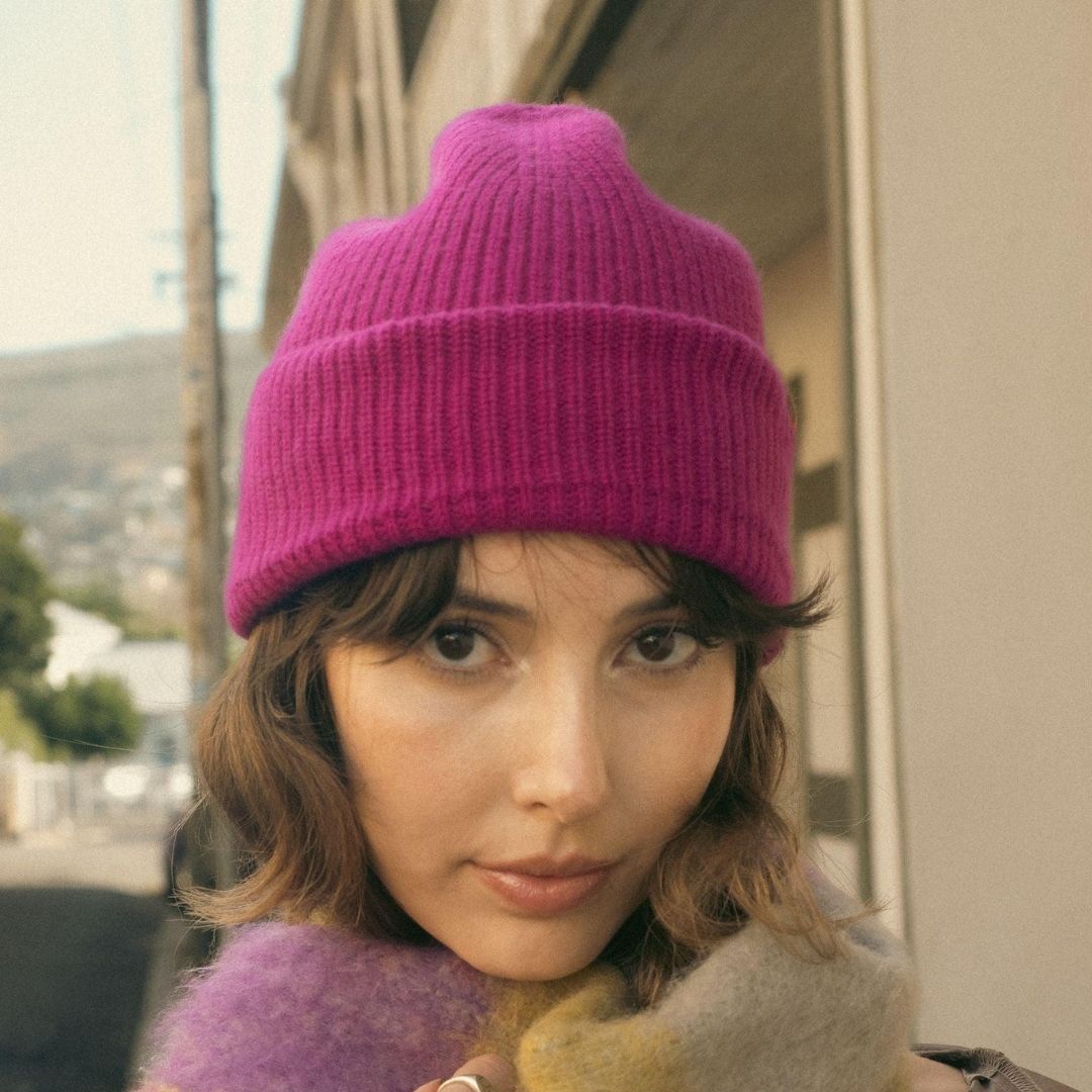 Cashmere Beanie | Mulberry Crush