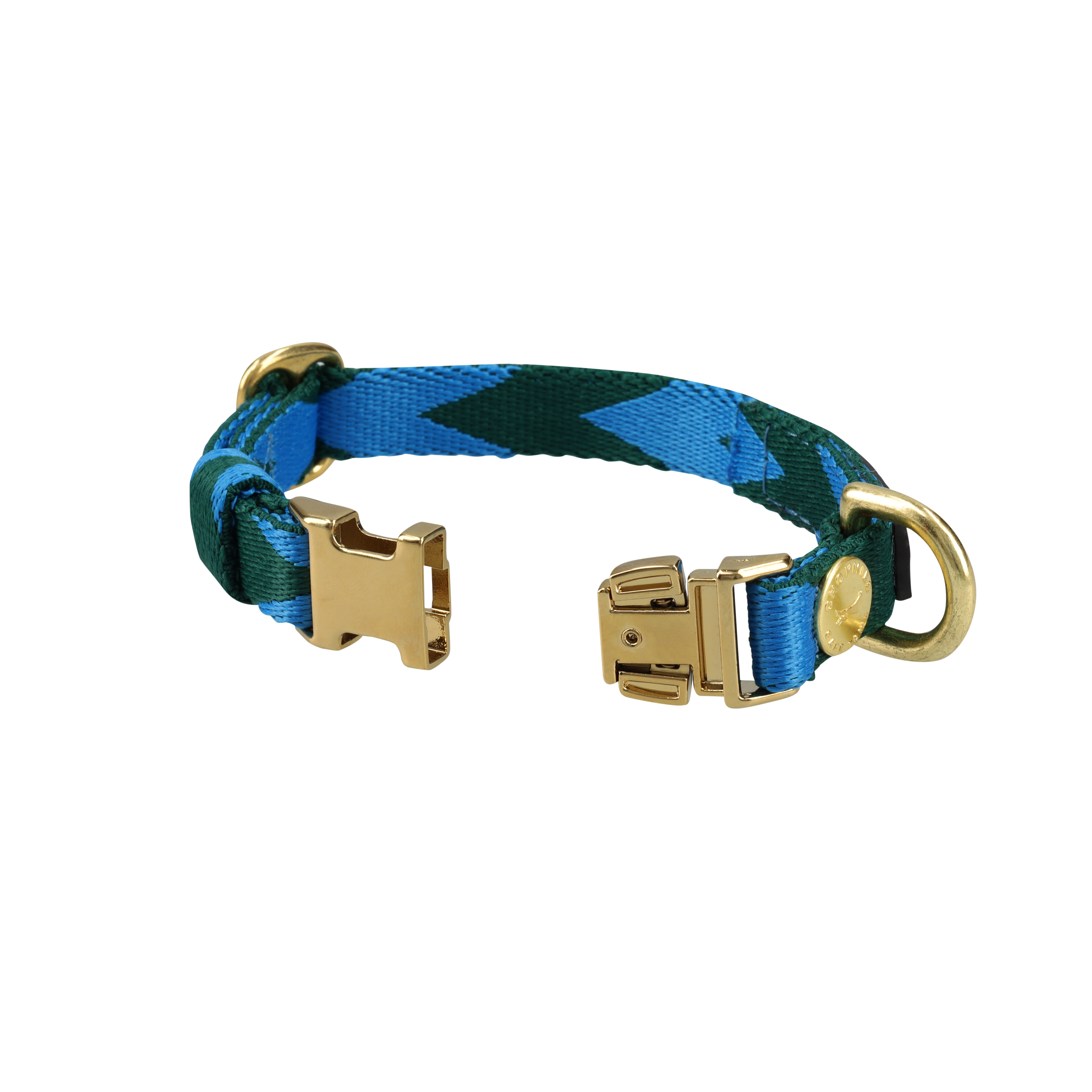 Adjustable Quick-Release Collar | Blue & Green