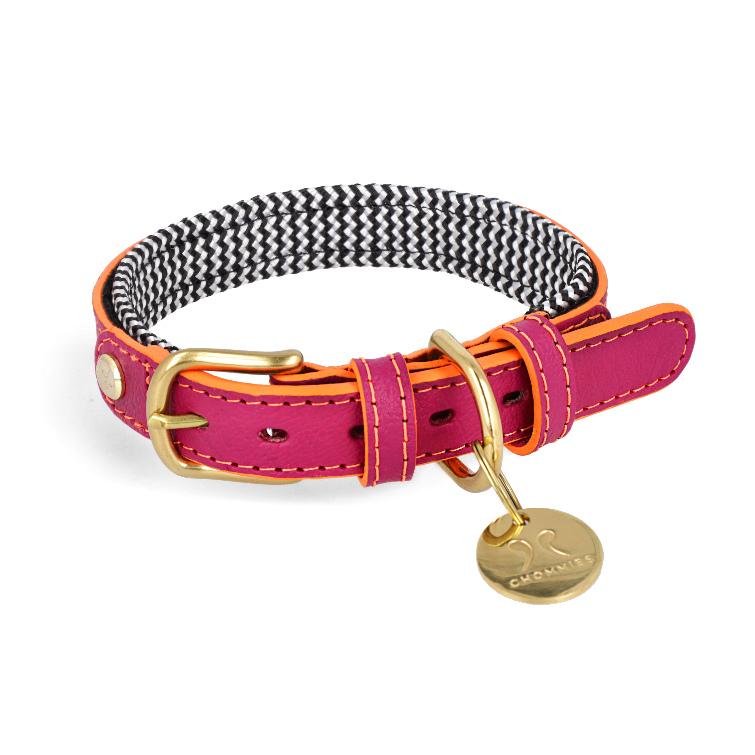 Adjustable Leather Dog Collar | Pink Lizzo