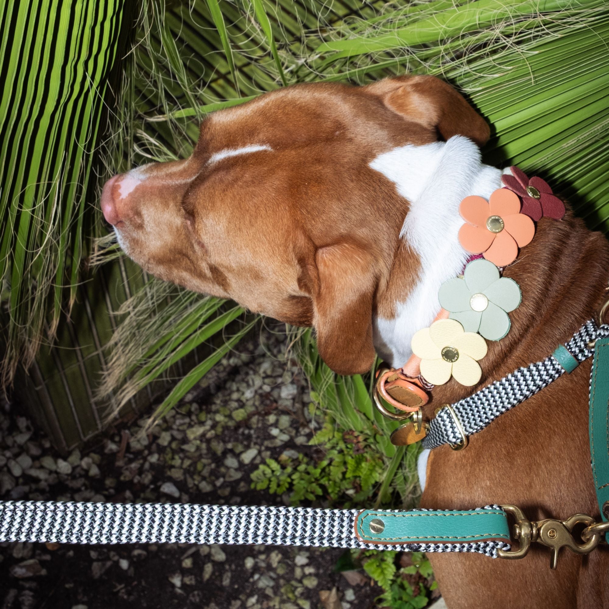 Leather Flower Charm