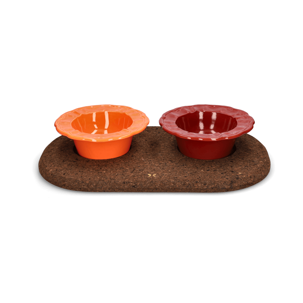 Chommies Ceramic Boujee Dog Bowl | Tangerine