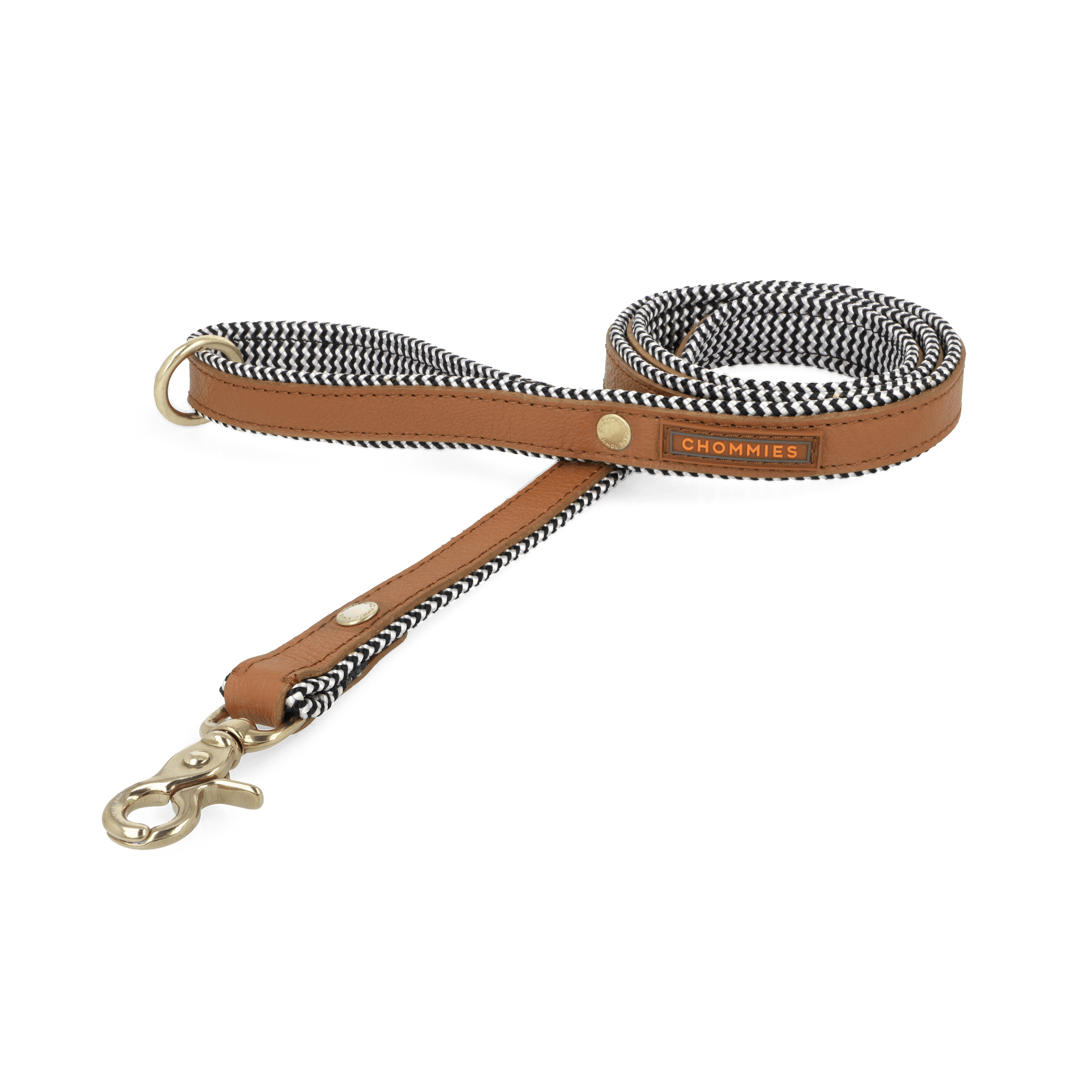 Chommies Everyday Leather Dog Leash | Cognac West