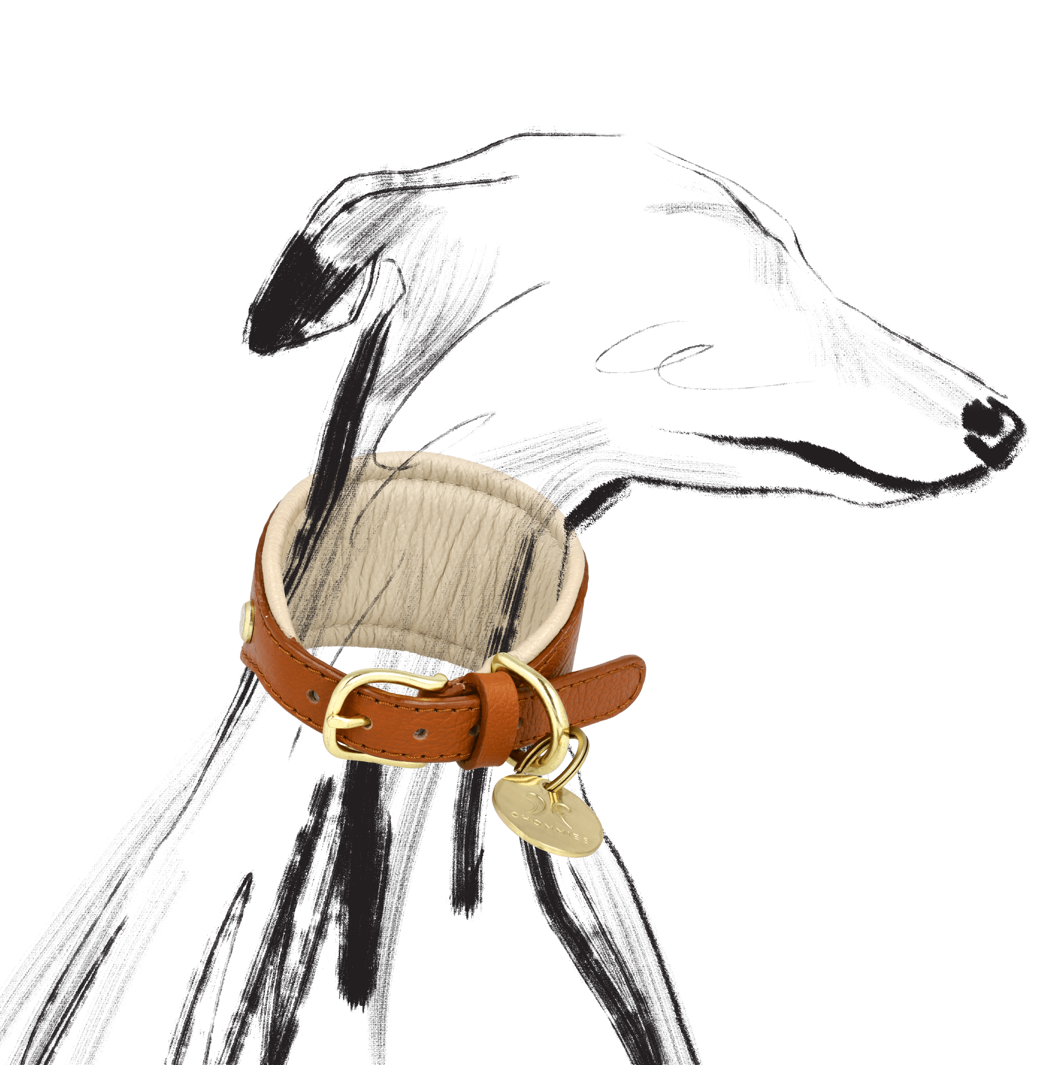 Chommies Mother City Collection Sighthound Leather Collar