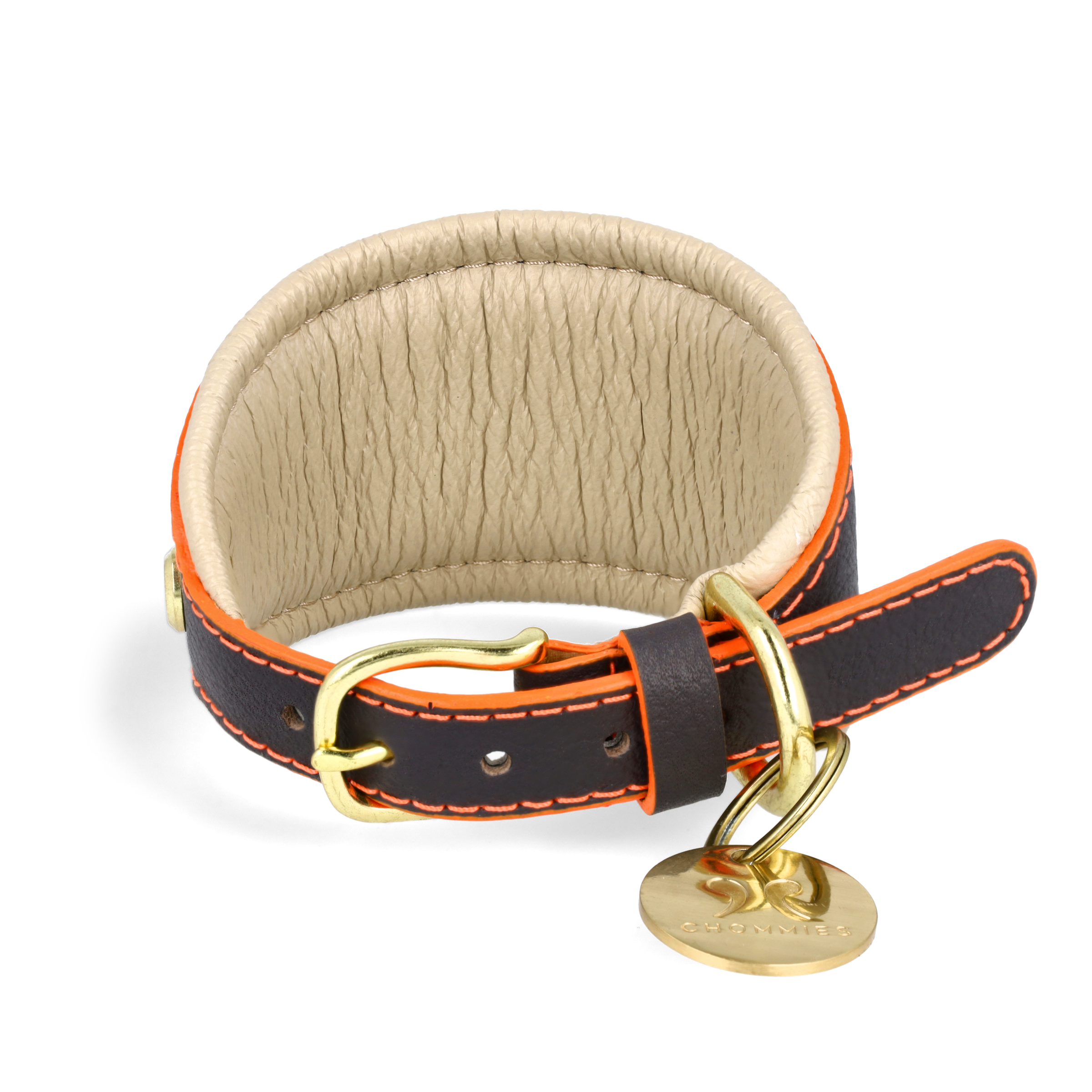 Adjustable Leather Sighthound Collar | Grey Z